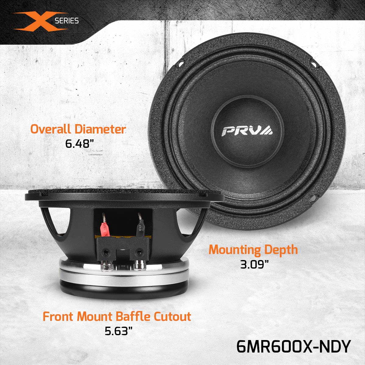 PRV Audio 6MR600X-NDY 6.5-inch Neodymium Midrange Loudspeaker 8 Ohm