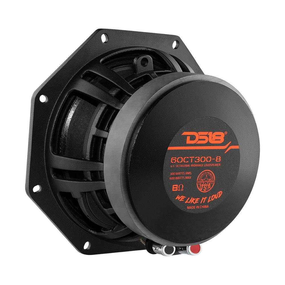 Octagonal 6.5" Mid-Range Loudspeaker 300 Watts Rms 8-Ohm