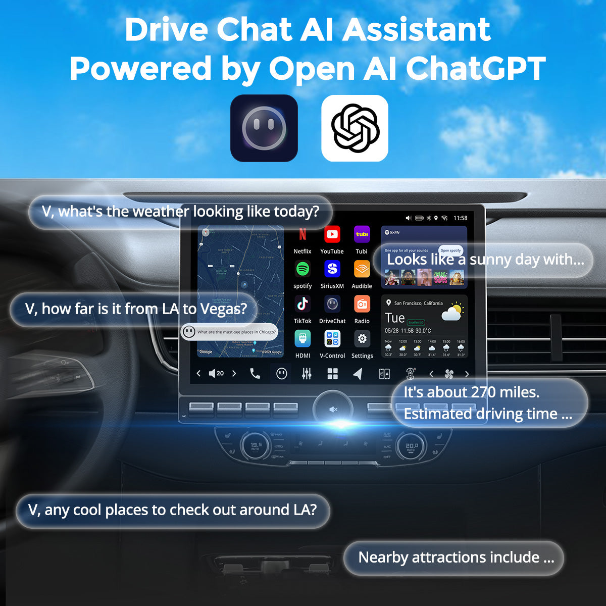 VISION 13” Single DIN Android Car Universal Radio
