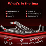 Long Tube Headers & Y-Pipe for 1999-2006 Chevy / GMC Silverado / Avalanche / Sierra 1500 4.8L / 5.3L / 6.0L Vortec with Optional Cold Air Intake Flashark