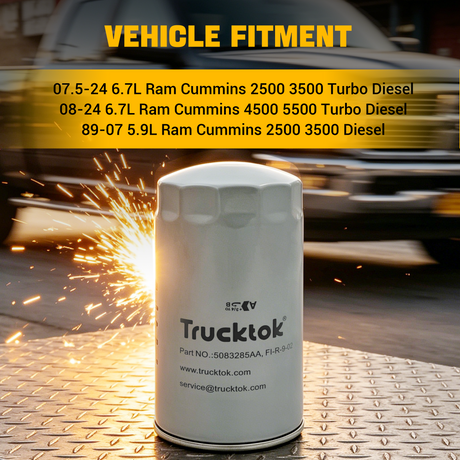 Trucktok 2007.5-2024 6.7L Dodge Ram Diesel Oil Filter Replaces 5083285AA TruckTok