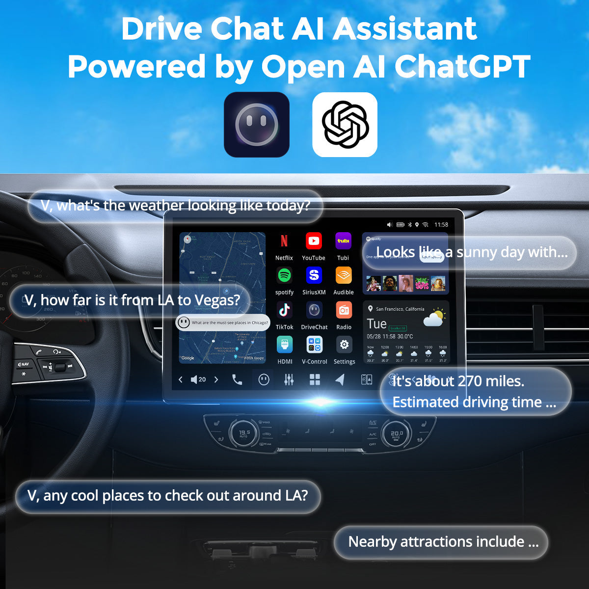 VISION 14” Single DIN Android Car Universal Radio