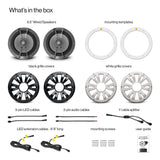 Marine Grade Wired Speaker 6.5" Pair with LEDCast