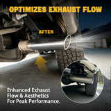 Trucktok 4" Inlet 6" Outlet 15" Overall Length Stainless Steel Bolt On Exhaust Tailpipe Tip TruckTok