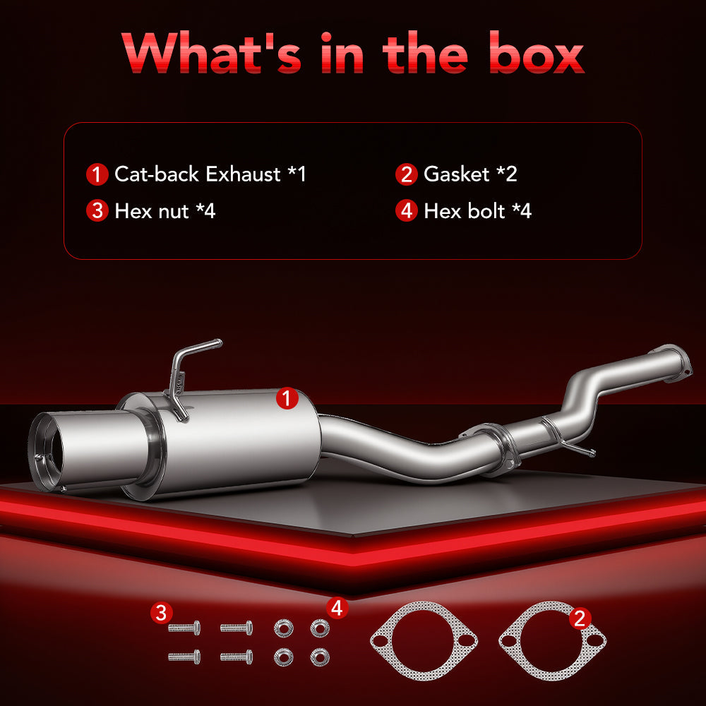 Catback Exhaust for 2003-2008 Nissan 350Z & Infiniti G35 with 4.5'' Single Tip & 3'' Pipe Flashark