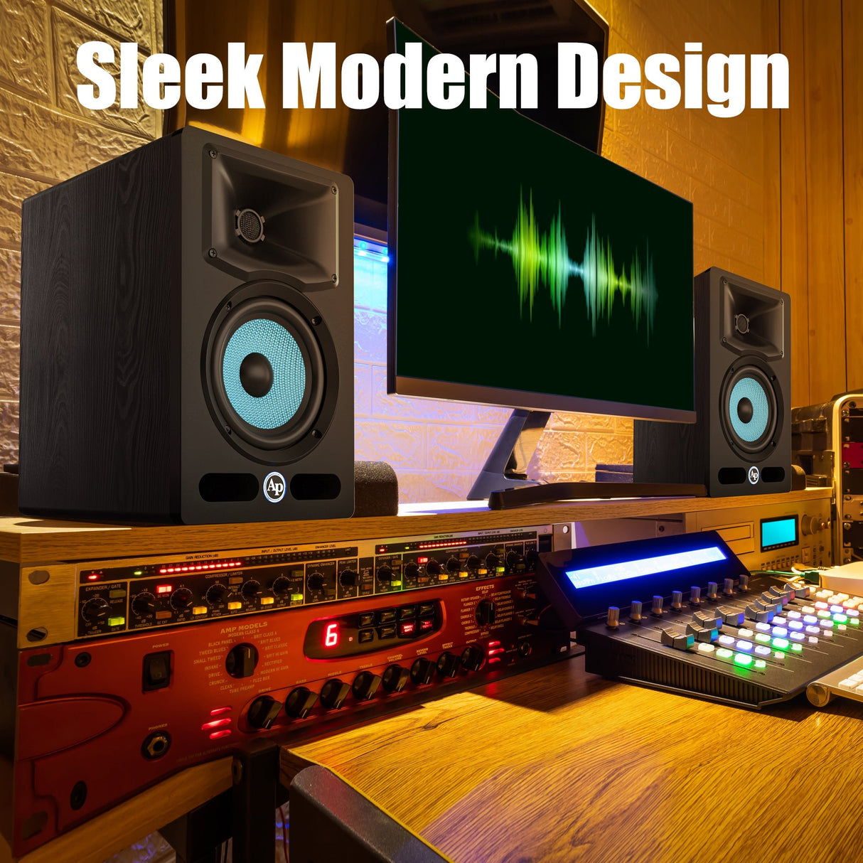 ASM-65X 6" Professional Full Range Studio Monitor Speaker with Built-In DSP Audiopipe