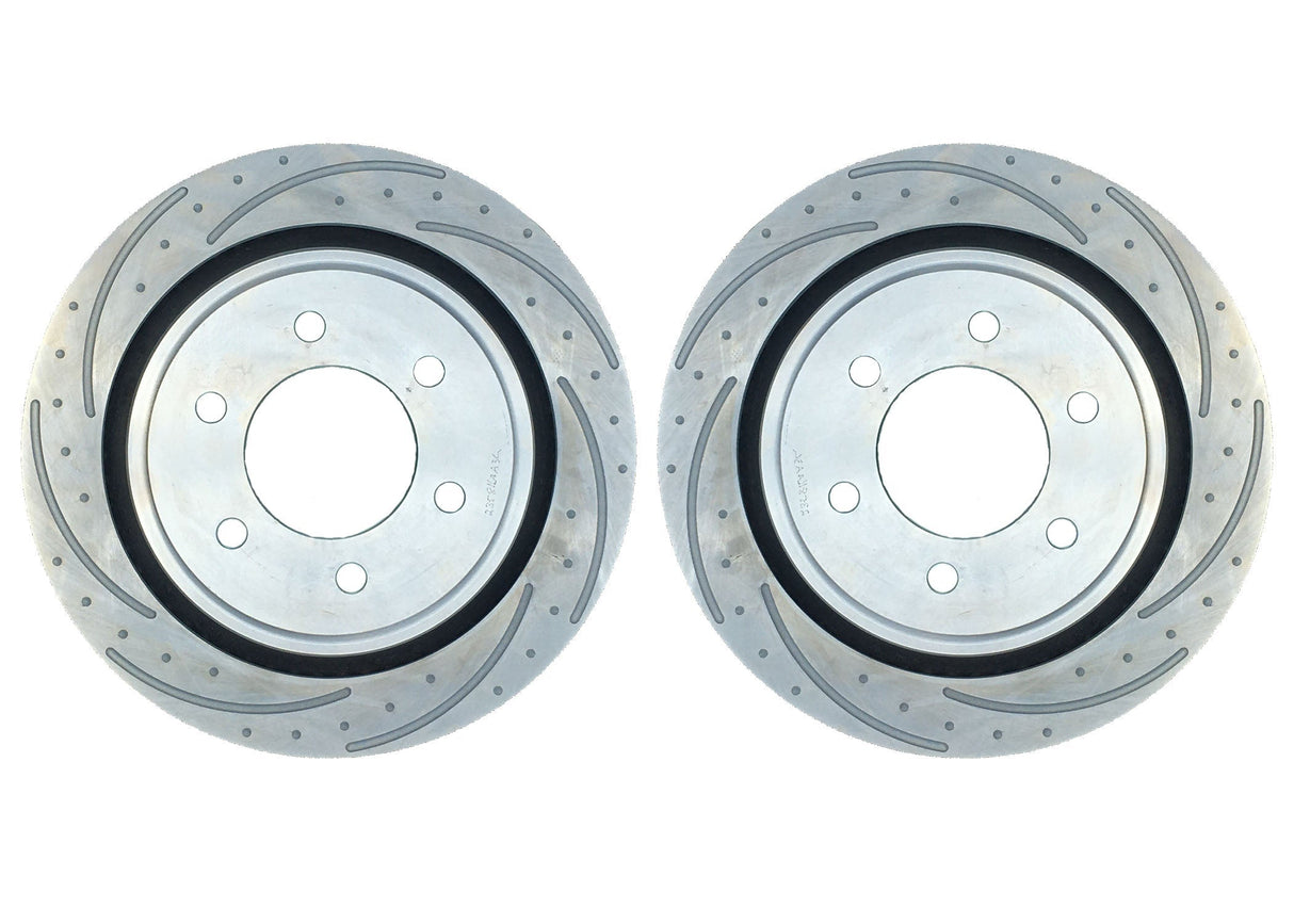 New Performance Rotors, Front- Pair,  Dimple Drilled/Slotted & Zinc Plated 05-20 Chevy/GM/Cadillac 1/2-Ton. 23179A3L/3R