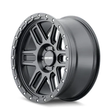 Mayhem 8304 Delta Wheel BLACK W/MATTE BLACK LIP 17X9 5-127 -12MM 78.1MM