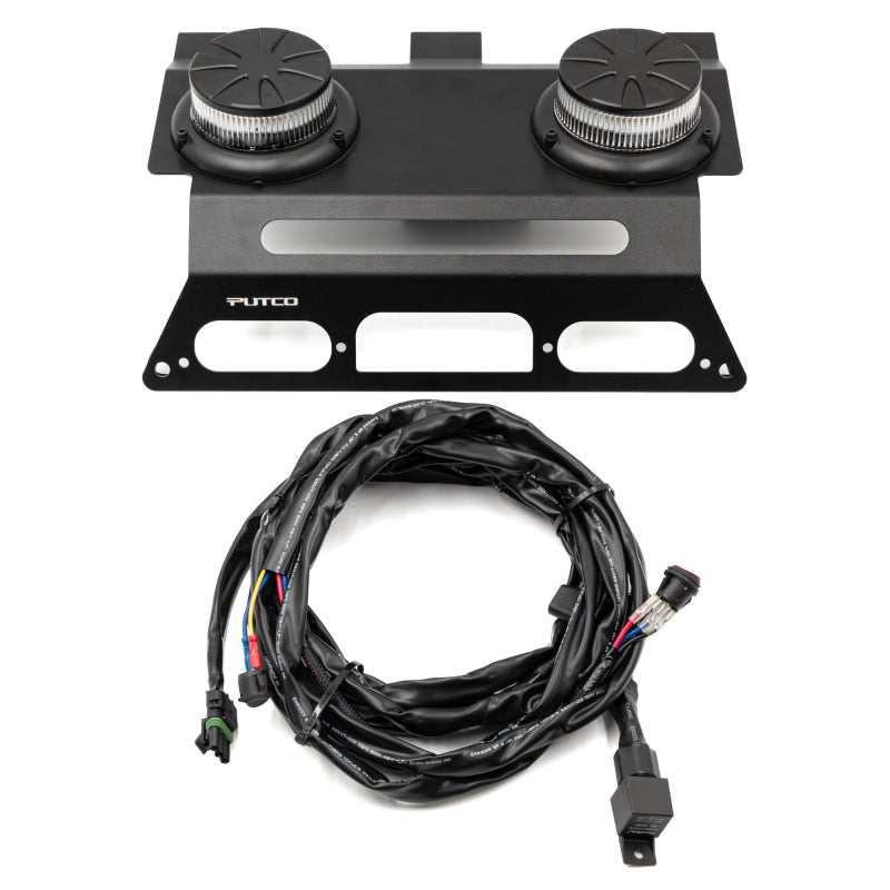 Putco 15-25 Ford F-150 Dual Hornet Beacon LED Strobe (Amber) w/ Mounting Bracket & Harness