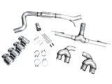 Échappement quadruple AWE MK8 pour Volkswagen Golf R 3 pouces Track Edition - Embouts chromés argentés