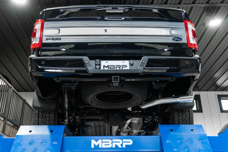 MBRP 2021+ Ford F-150 Powerboost Hybrid 3 pouces Sortie latérale simple - Acier aluminisé