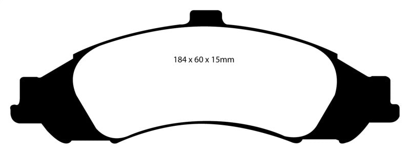 Plaquettes de frein avant Yellowstuff EBC 03-04 Pontiac GTO 5.7 (disques arrière solides)