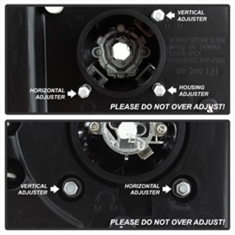 Spyder Chevy Silverado 1500 03-06 Projector LED Halo LED Amber Reflector Blk PRO-YD-CS03-AM-BK