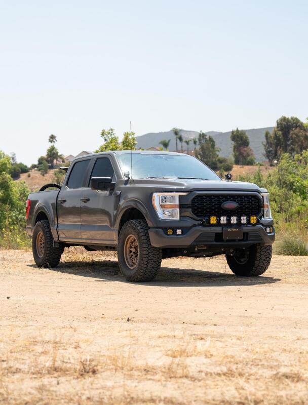 PRP 2021+ Ford 150/ 2023+ SuperDuty Front Seat Covers (Pair) - Black w/ Red Stich