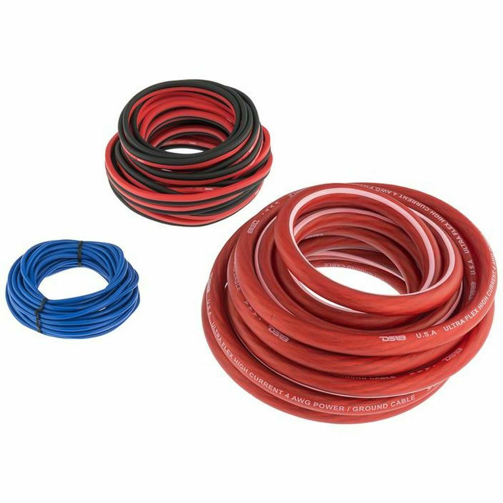 DS18 AMPKIT 4 Gauge Amp Kit Amplifier Install Wiring Complete 4 AWG Wire