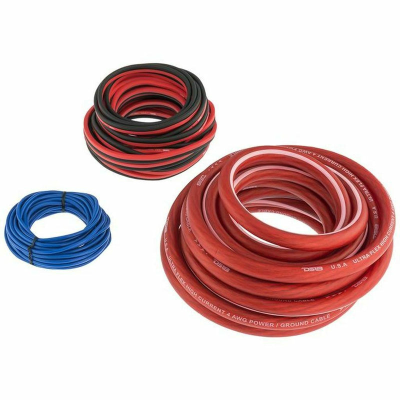 DS18 AMPKIT 4 Gauge Amp Kit Amplifier Install Wiring Complete 4 AWG Wire