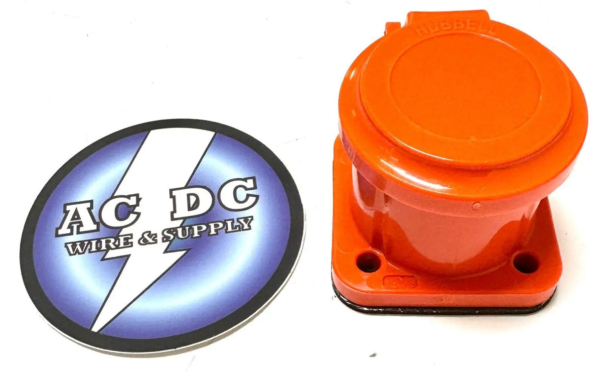 Hubbell HBLNCAO Single Pole Connector, Non-Met Cover, ORANGE Camlock series 16 Hubbell