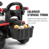 6V Battery-Powered Kids Excavator Tractor with LED Headlight, Helmet, and Rear Box