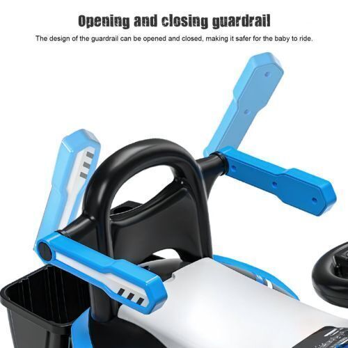6V Battery-Powered Kids Excavator Tractor with LED Headlight, Helmet, and Rear Box