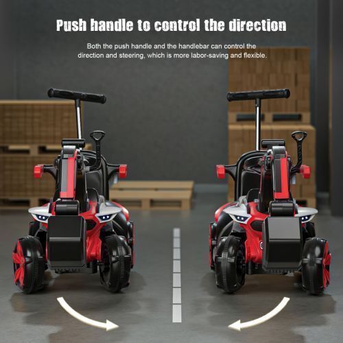 6V Battery-Powered Kids Excavator Tractor with LED Headlight, Helmet, and Rear Box