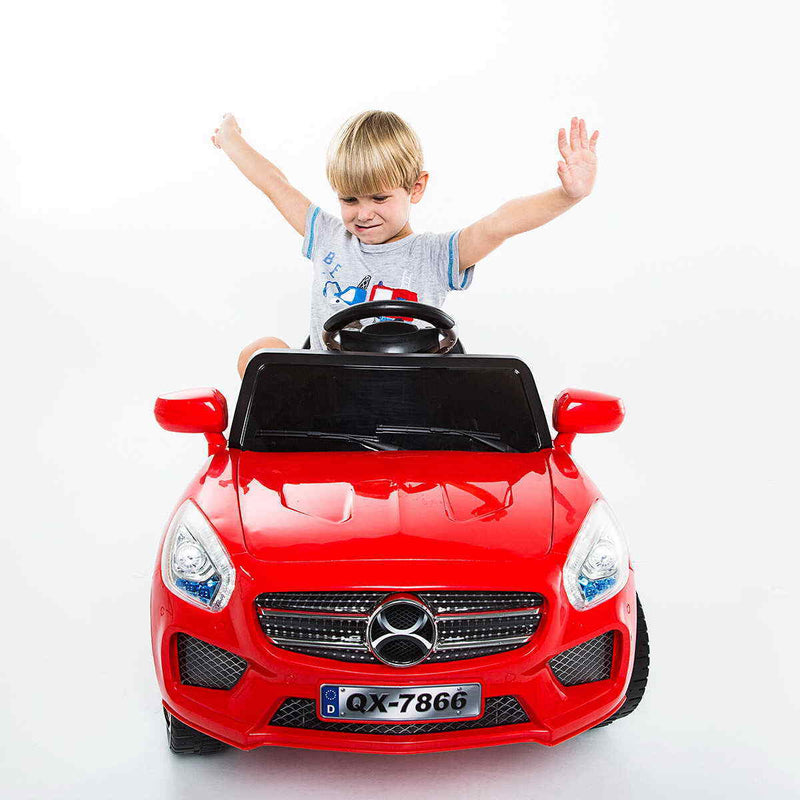 6V Battery Powered Kids Ride On Car with RC Remote Control and LED Lights