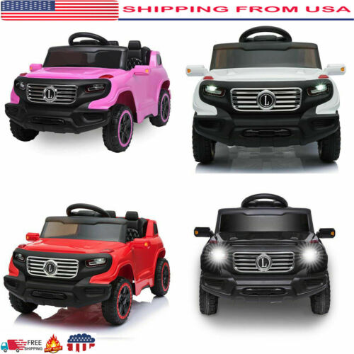 6V Battery-Powered Ride-On Car with Music, Lights, Remote Control, and Safety Features for Kids