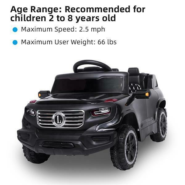 6V Battery-Powered Ride-On Car with Music, Lights, Remote Control, and Safety Features for Kids