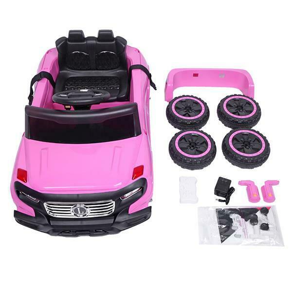 6V Battery-Powered Ride-On Car with Music, Lights, Remote Control, and Safety Features for Kids