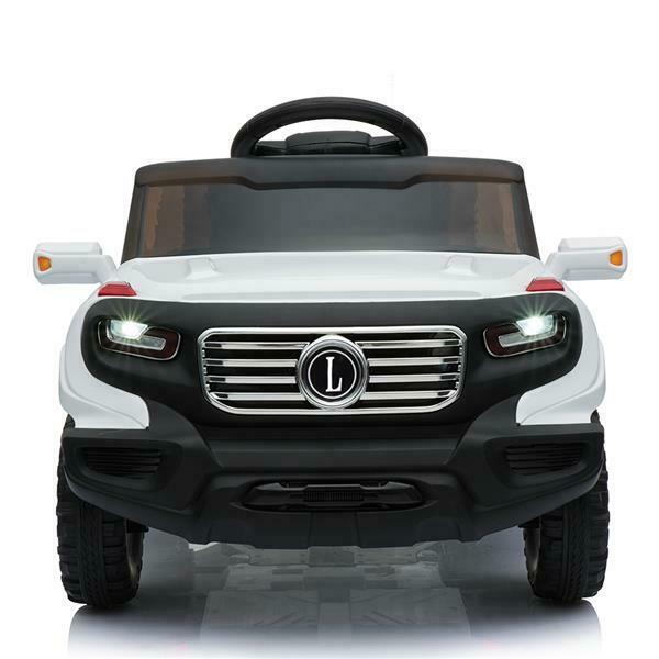 6V Battery-Powered Ride-On Car with Music, Lights, Remote Control, and Safety Features for Kids