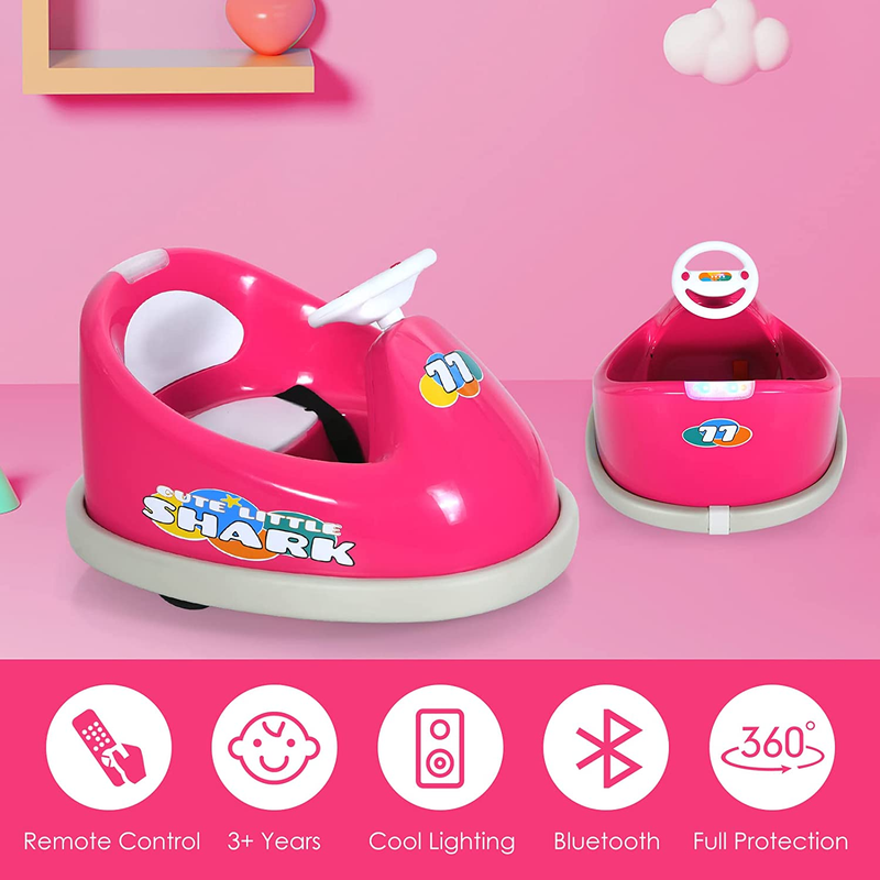 6V Bumper Car Electric Ride-On for Kids with 2 Driving Modes and 360 Degree Rotation