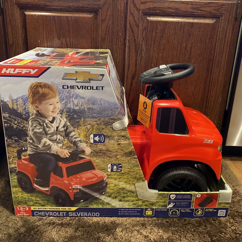 6V Chevy Silverado Truck Ride-on Quad for Toddlers Ages 1-3 - Brand New and Unisex