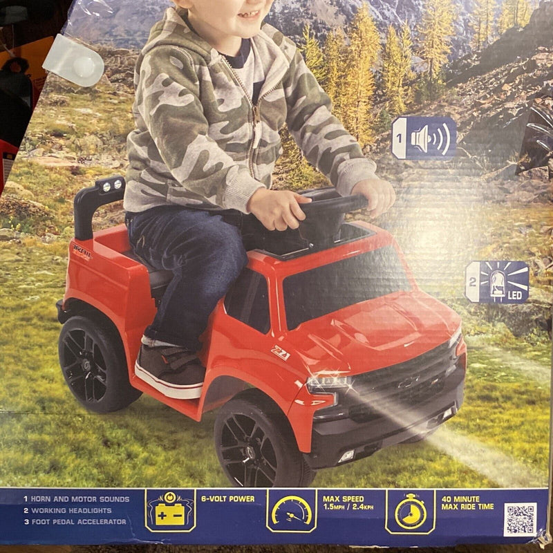 6V Chevy Silverado Truck Ride-on Quad for Toddlers Ages 1-3 - Brand New and Unisex
