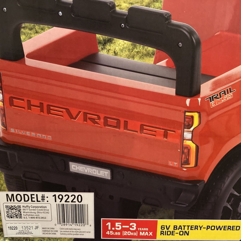 6V Chevy Silverado Truck Ride-on Quad for Toddlers Ages 1-3 - Brand New and Unisex