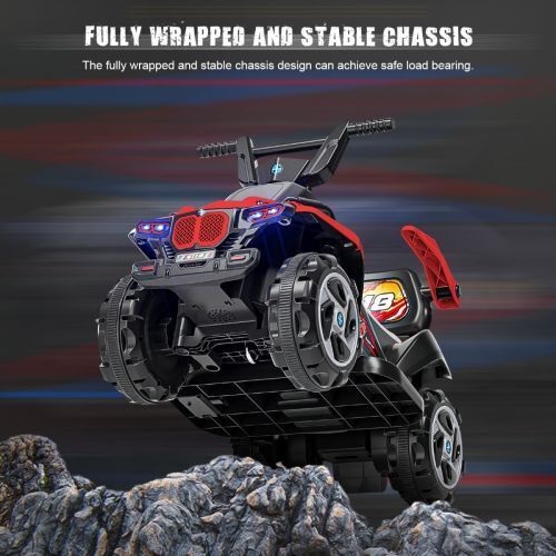 6V Electric ATV Quad Ride-On Toy Car for Kids with LED Headlights & Bluetooth