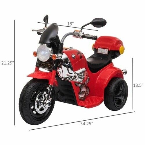 6V Electric Motorbike Ride On Toy for Kids - Battery Powered Motorized Motorcycle