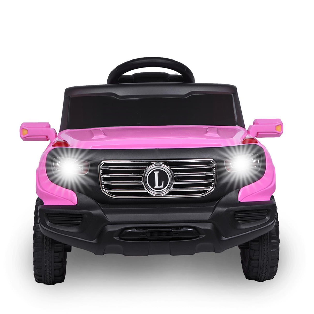 6V Electric Ride-On Car for Kids with 3 Speeds, Lights, and Remote Control