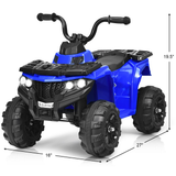 6V Electric Ride-On Quad for Kids with Battery and Lights Included