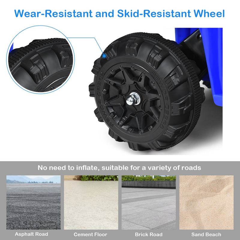 6V Electric Ride-On Quad for Kids with Battery and Lights Included