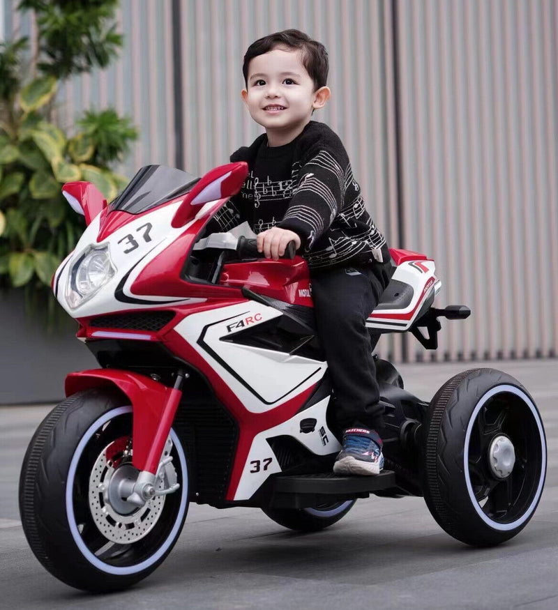 6V Kids Electric Ride-On Motorcycle with One-Button Start and Music - 66LB Bearing Toy Gift