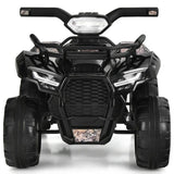6V Kids Electric Ride On Quad Car with LED Lights and MP3 Player - Black