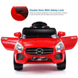 6V Kids Ride On Car with Remote Control, MP3 Player, LED Lights, and Battery Power