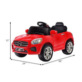 6V Kids Ride On Car with Remote Control, MP3 Player, LED Lights, and Battery Power