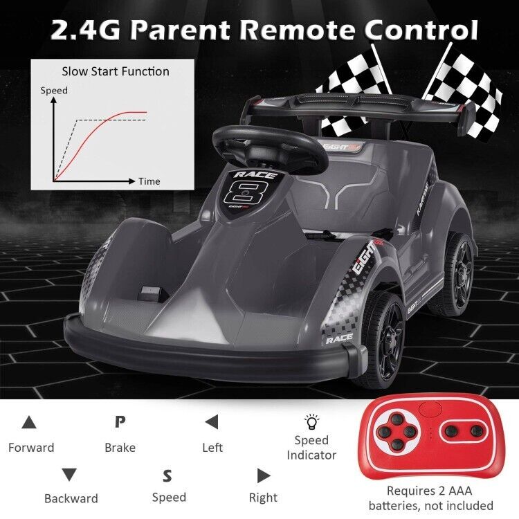 6V Kids Ride On Go Cart with Remote Control and Safety Belt - Perfect Children's Vehicle Toy Gift