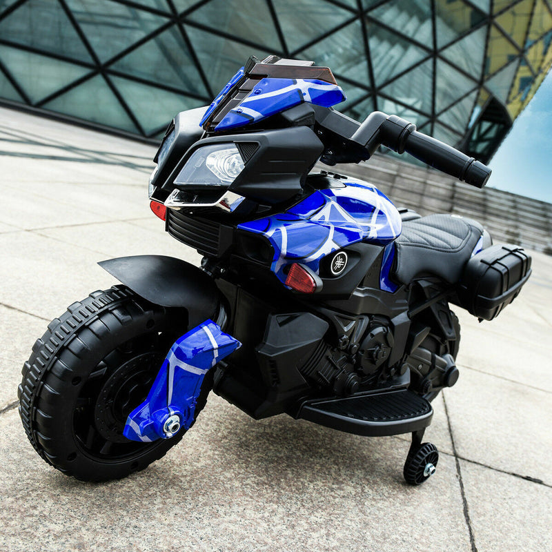 6V Kids Ride On Motorcycle with Training Wheels - Battery Powered Toy for Fast Fun!