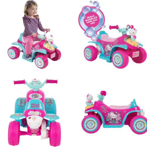 6V Pink Electric Quad Bike with Bubble Tank for Girls