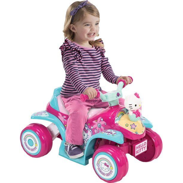 6V Pink Electric Quad Bike with Bubble Tank for Girls