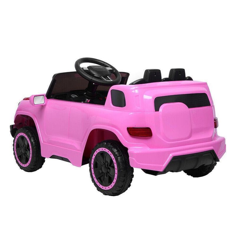 6V Pink Electric Ride-On Car Truck for Kids with Remote Control and LED Lights
