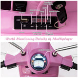 6V Pink Kids Vespa Scooter with Training Wheel and Headlight