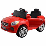 6V RC Remote Control Ride-On Car with MP3 Player and Lights for Kids - Red