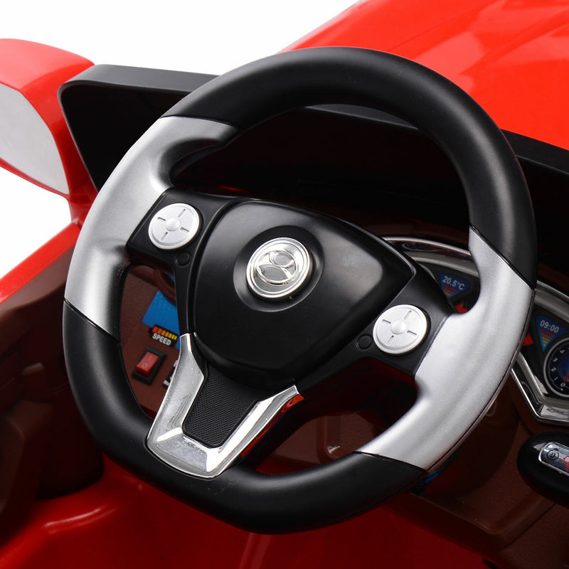 6V RC Remote Control Ride-On Car with MP3 Player and Lights for Kids - Red